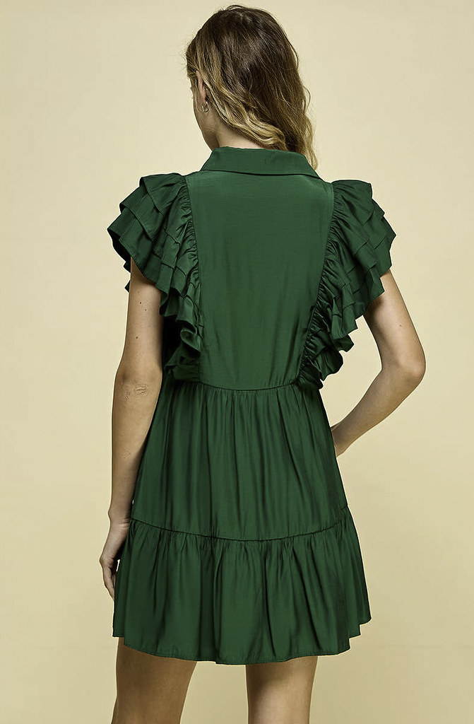 FOR THE FRILL OF IT BUTTONED DRESS