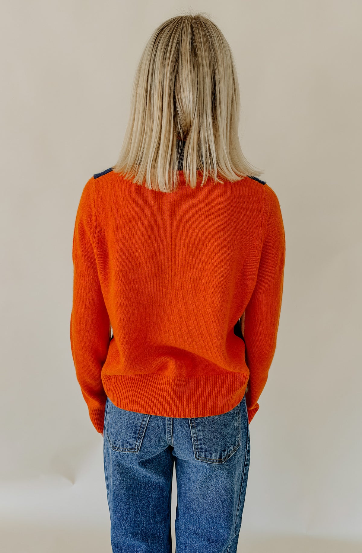AUBURN COLOR BLOCK SWEATER