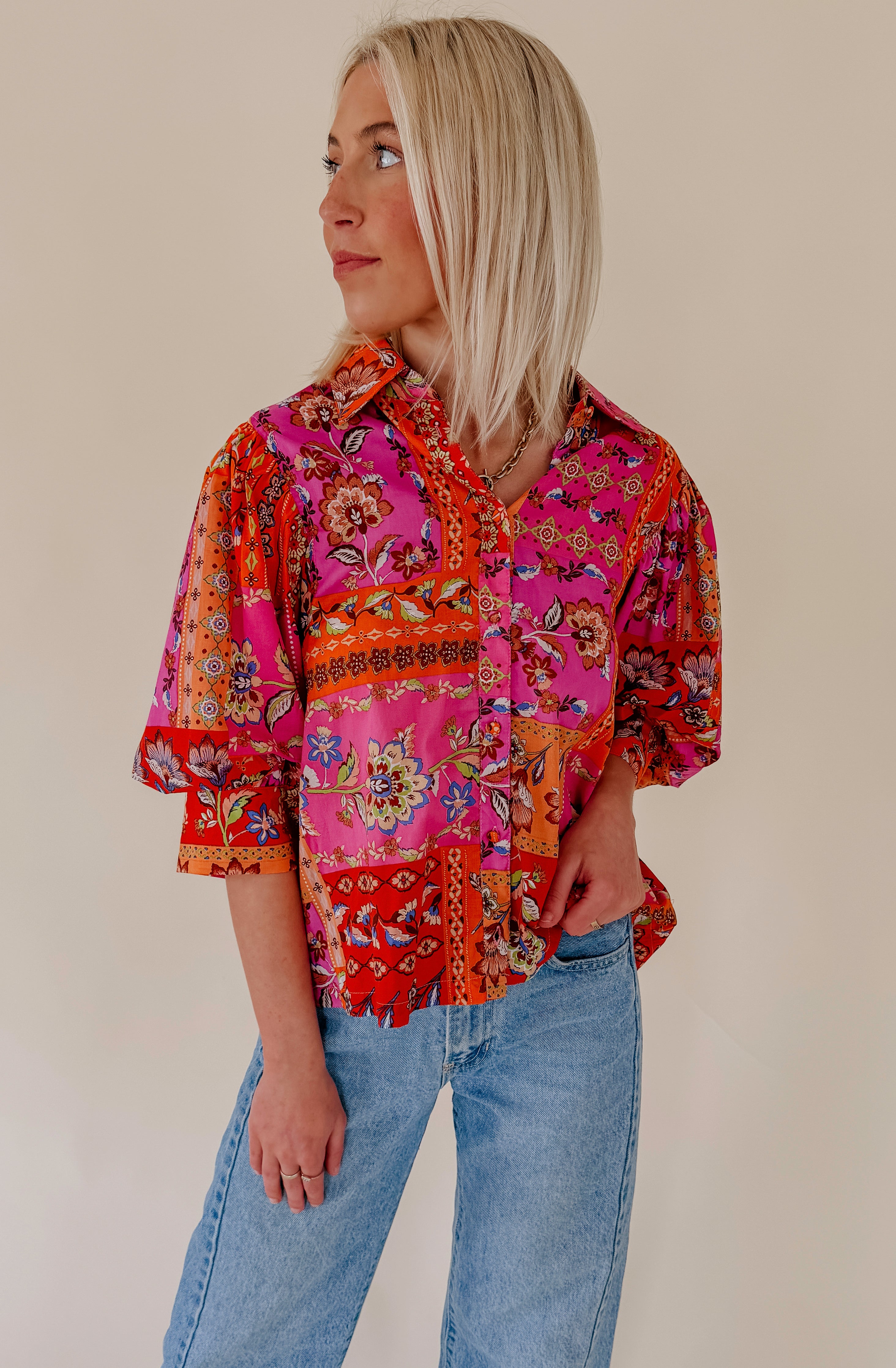 THE ROSALIA BUTTONED BLOUSE