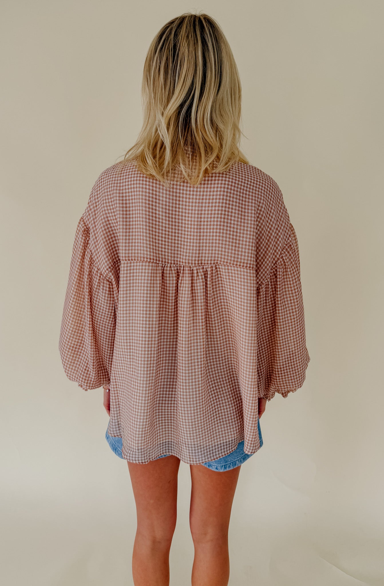 PICNIC PERFECT GINGHAM RELAXED BLOUSE