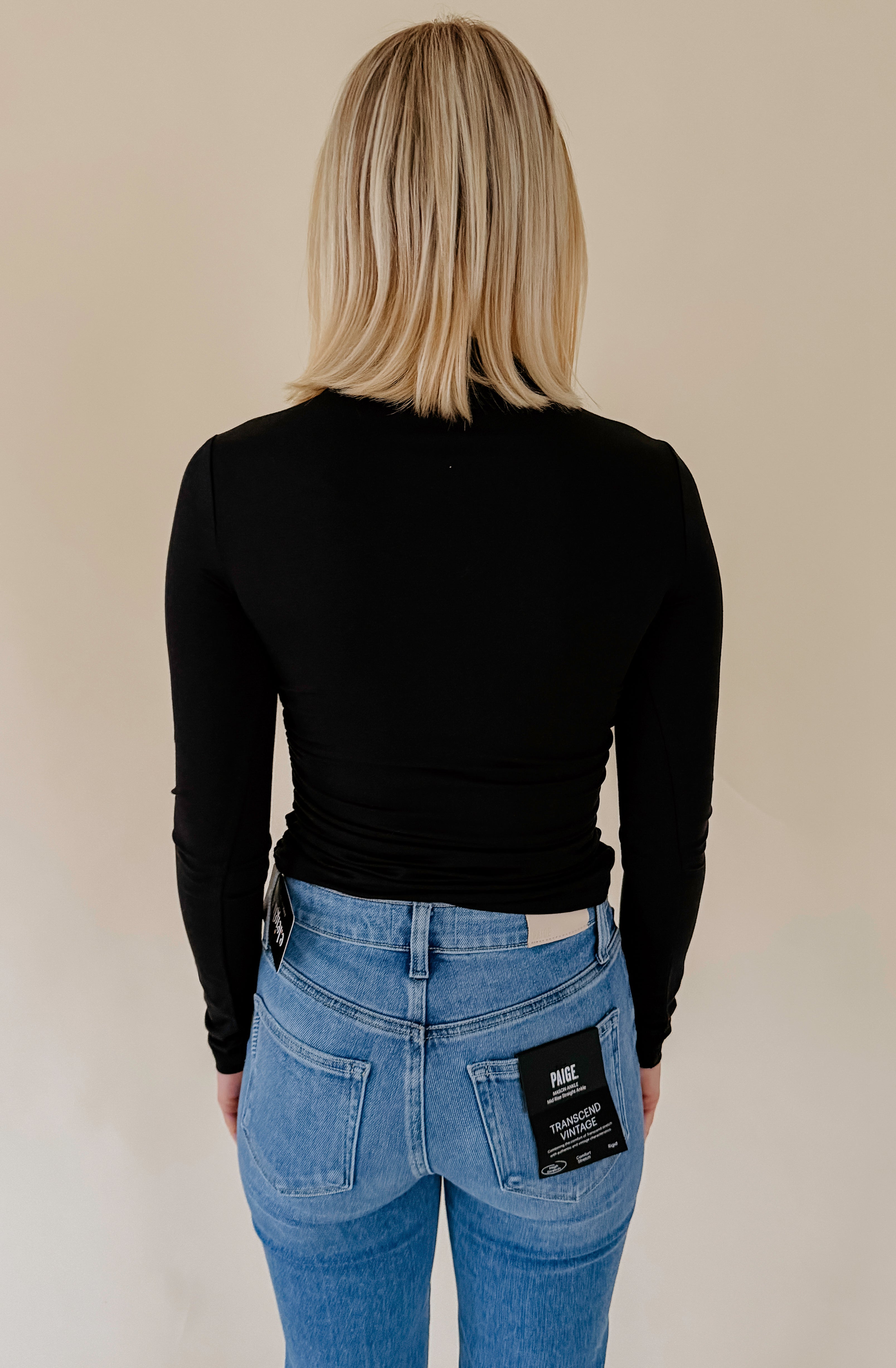 THE ROSE MOCK NECK BASIC TOP