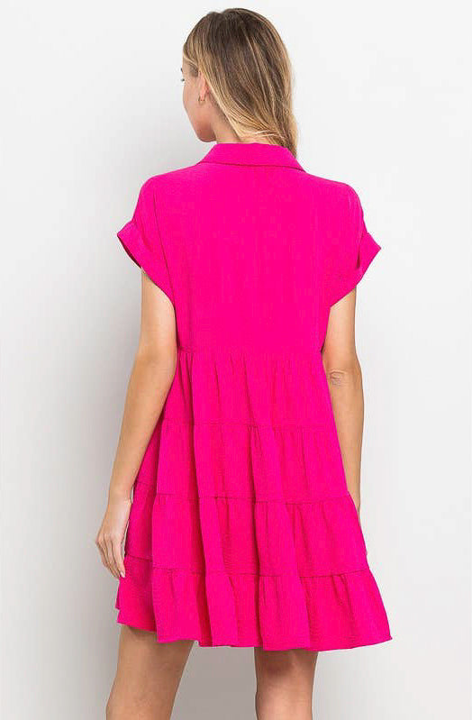 HOT IN HERE BUTTONED DRESS