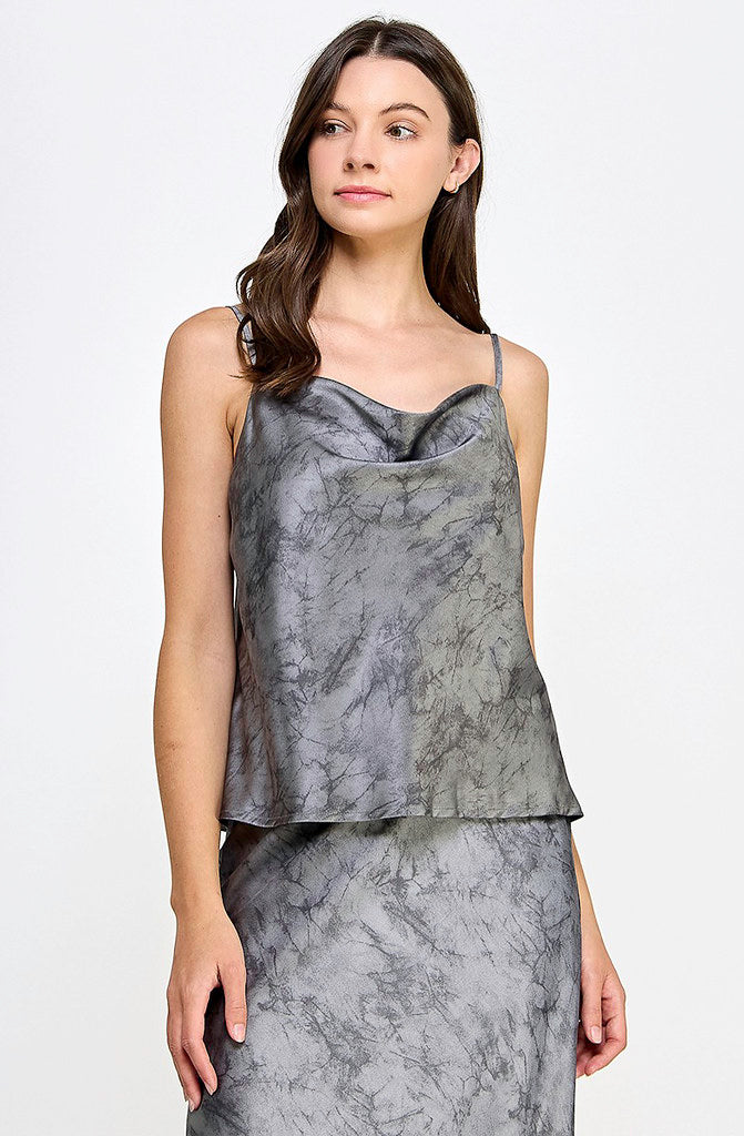 IN THE FLOW COWL NECK TANK TOP