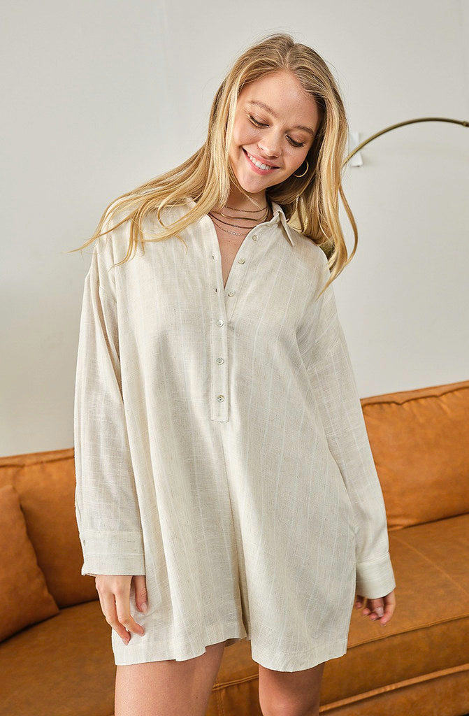 SMALL STRIPES BREEZY ROMPER