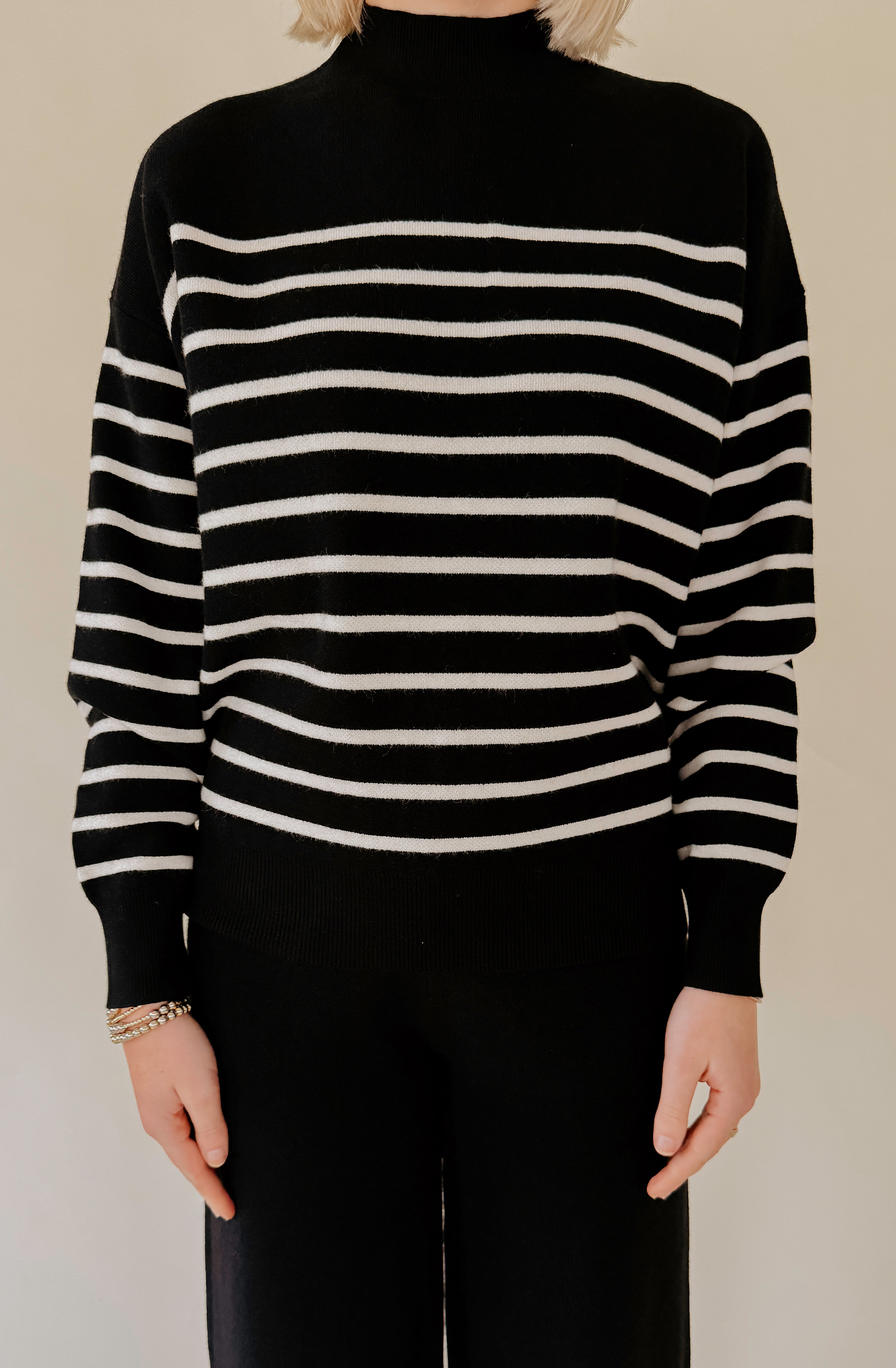 GOING EVERYWHERE STRIPED SWEATER