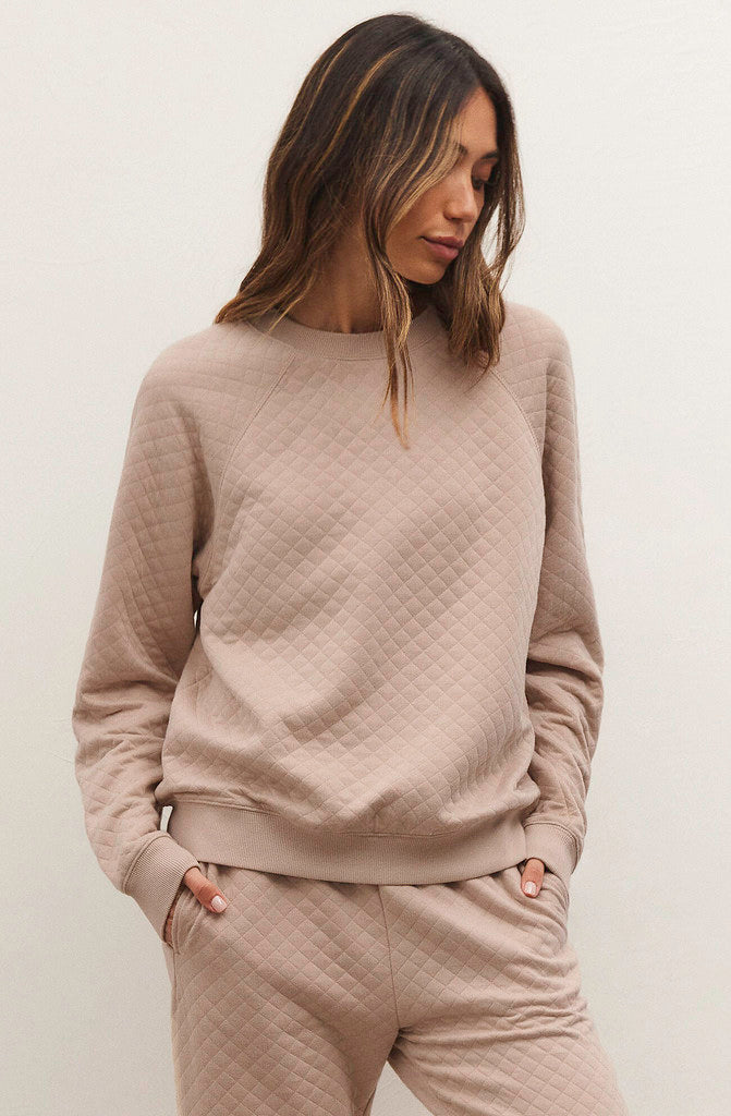 Z SUPPLY VOLT QUILTED SWEATSHIRT
