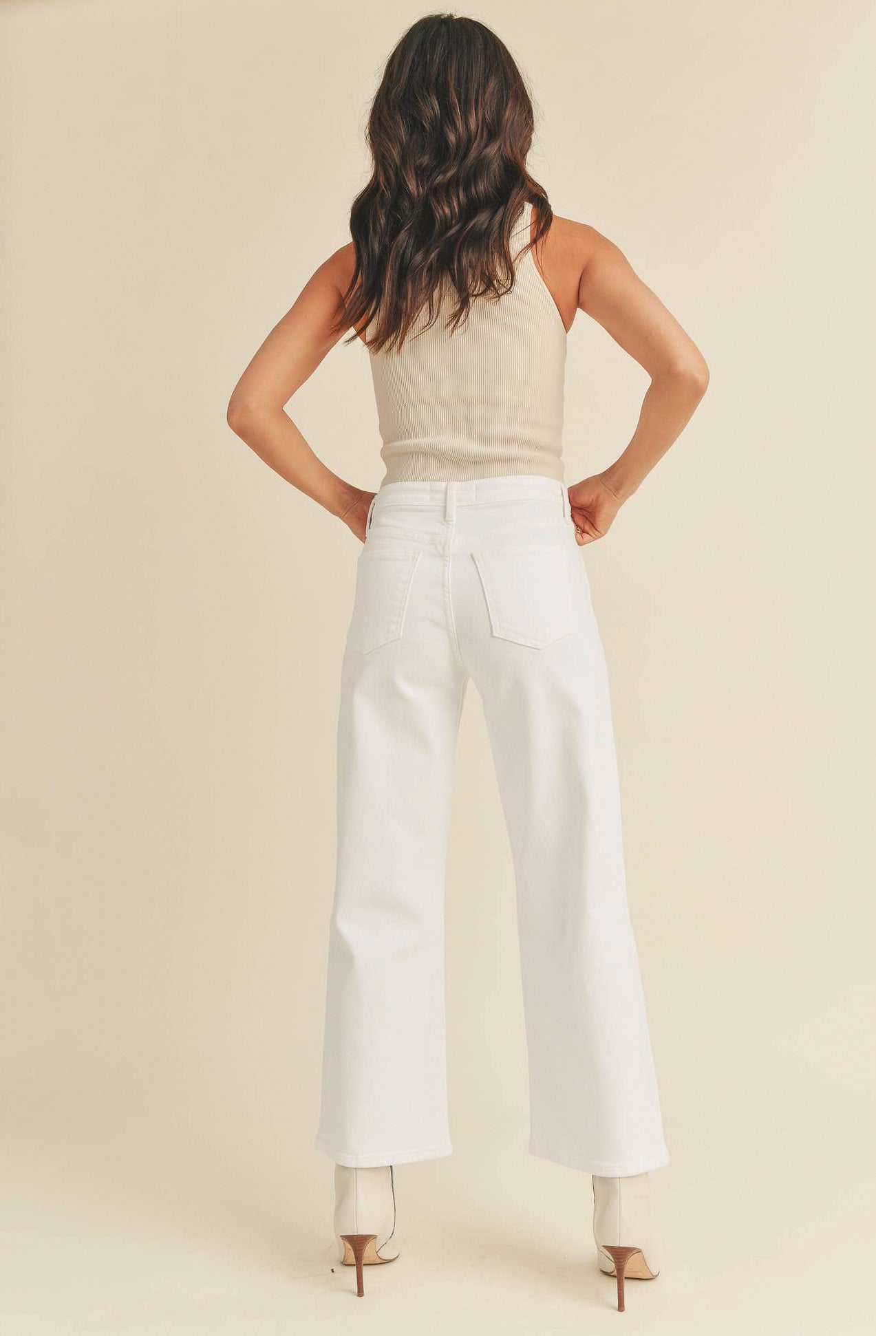 JUST BLACK HIGH RISE WIDE LEG DENIM