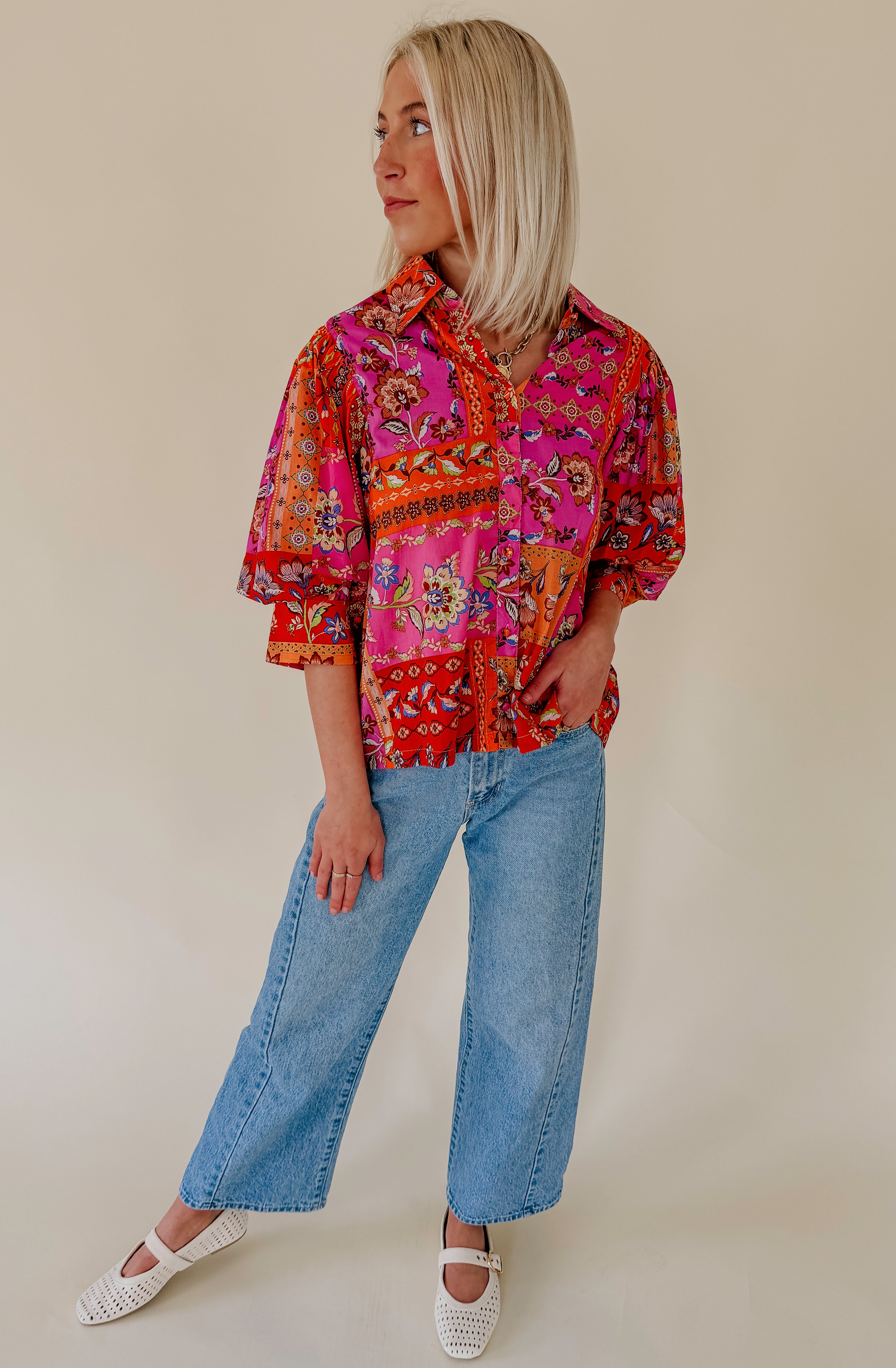 THE ROSALIA BUTTONED BLOUSE