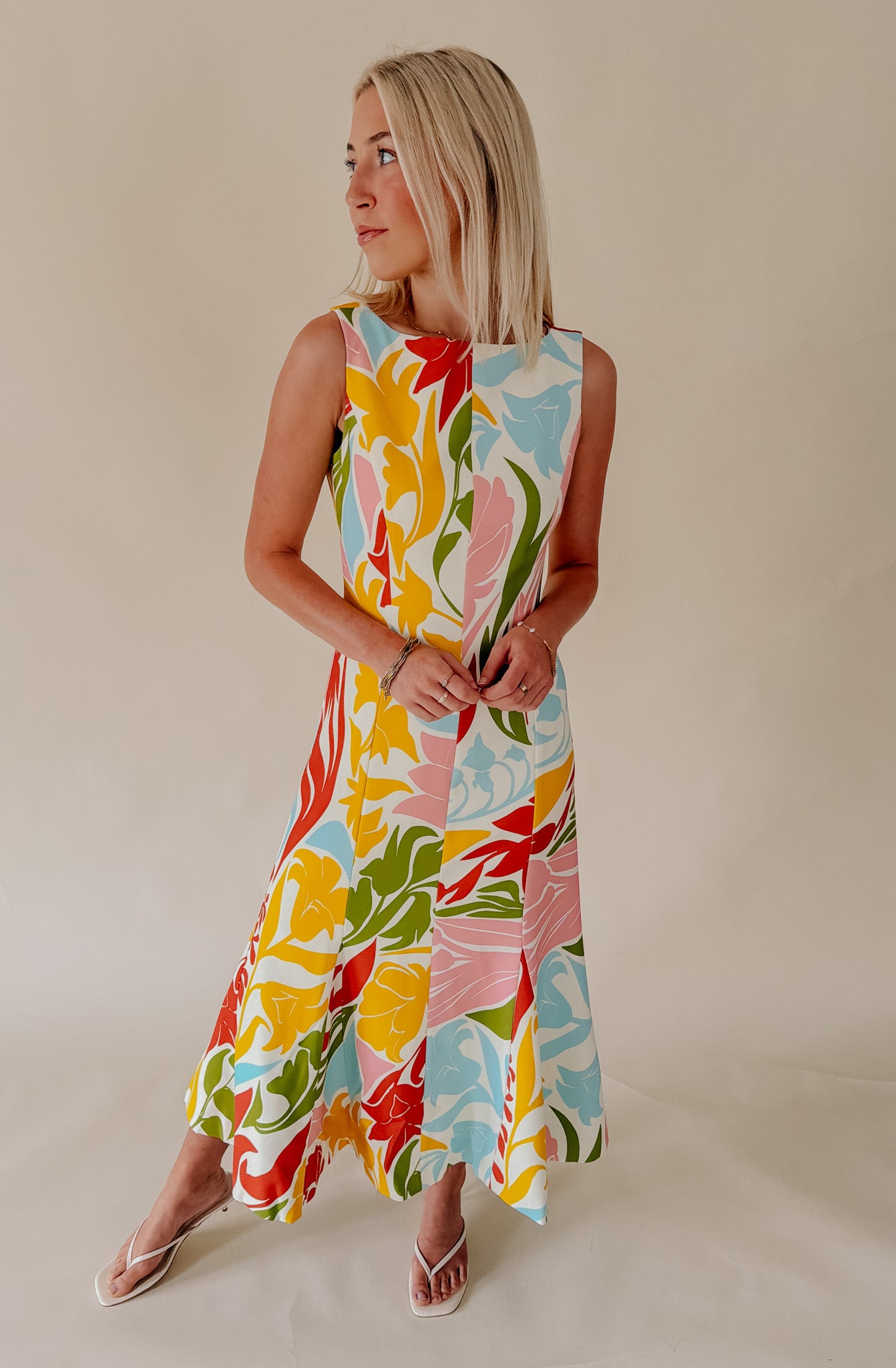 MESTIZA SUNNYSIDE CONVERTIBLE MIDI DRESS