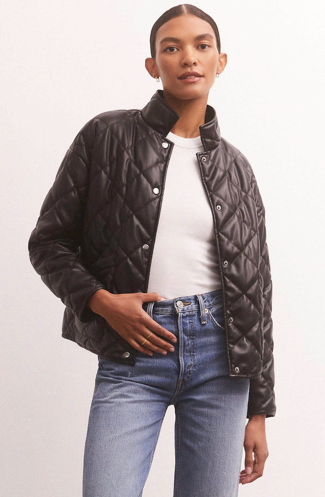 Z SUPPLY HERITAGE FAUX LEATHER JACKET