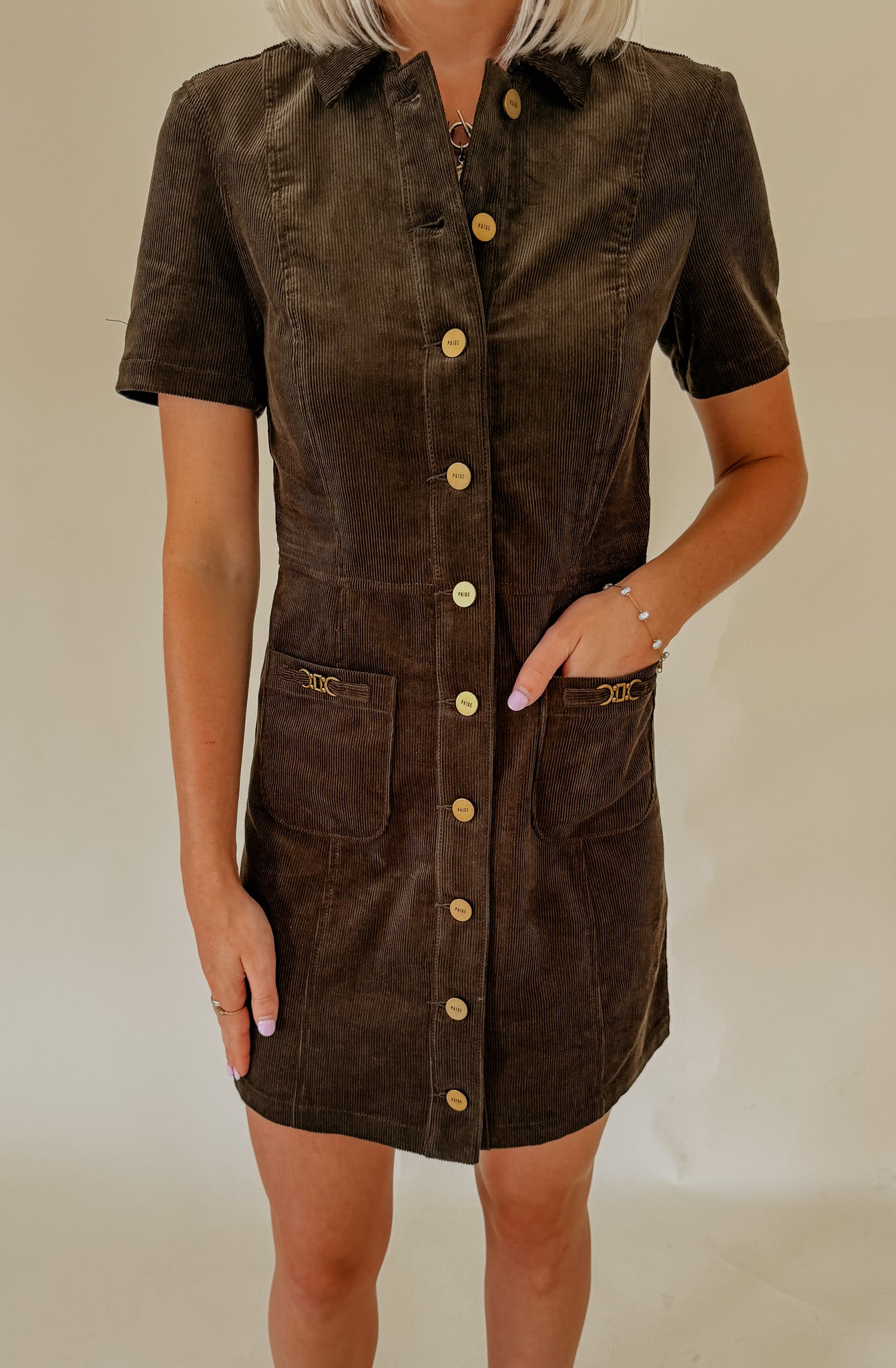 PAIGE CLEMENTINE CORDED DRESS