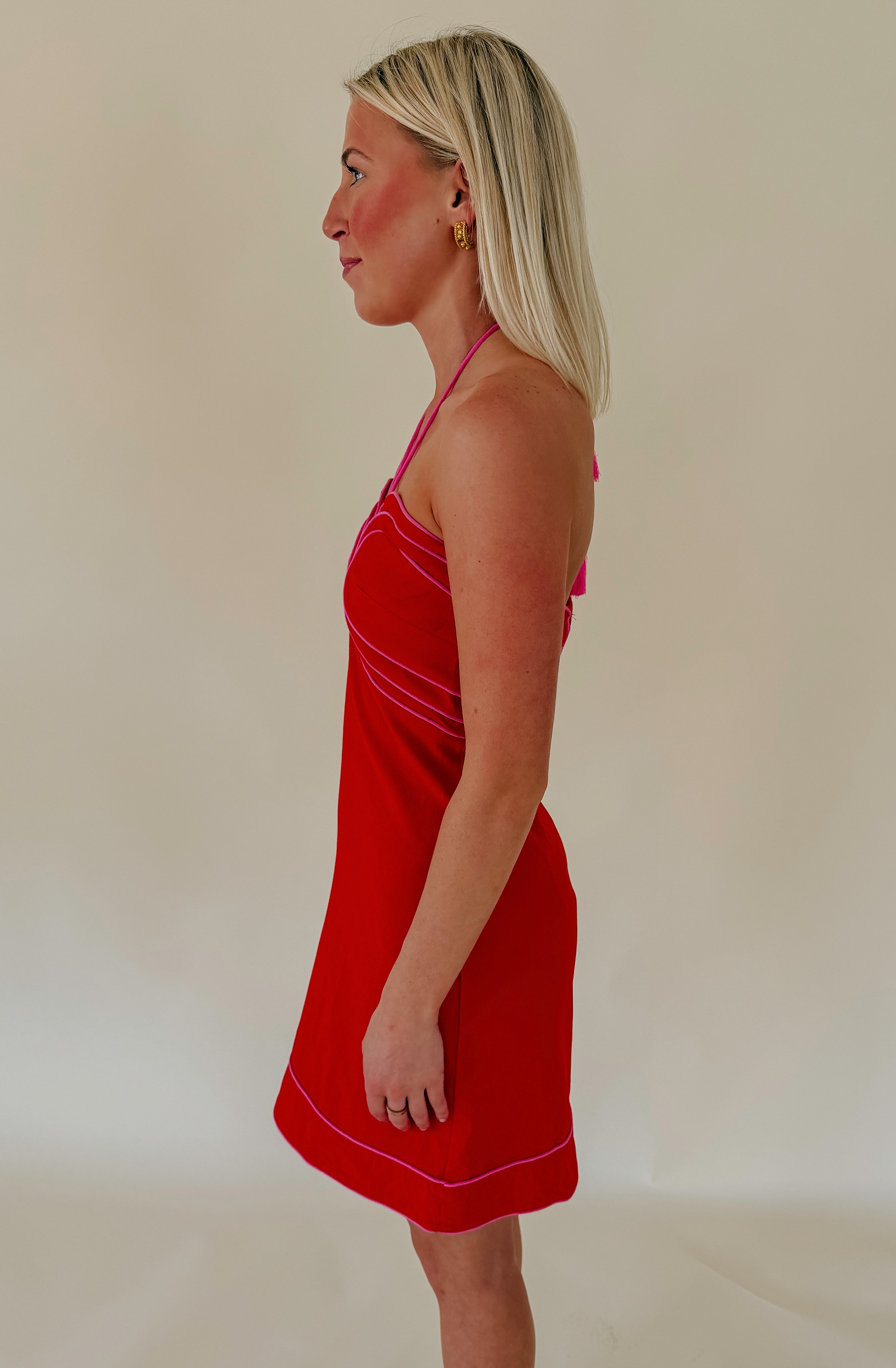 THE VAL HALTER MINI DRESS