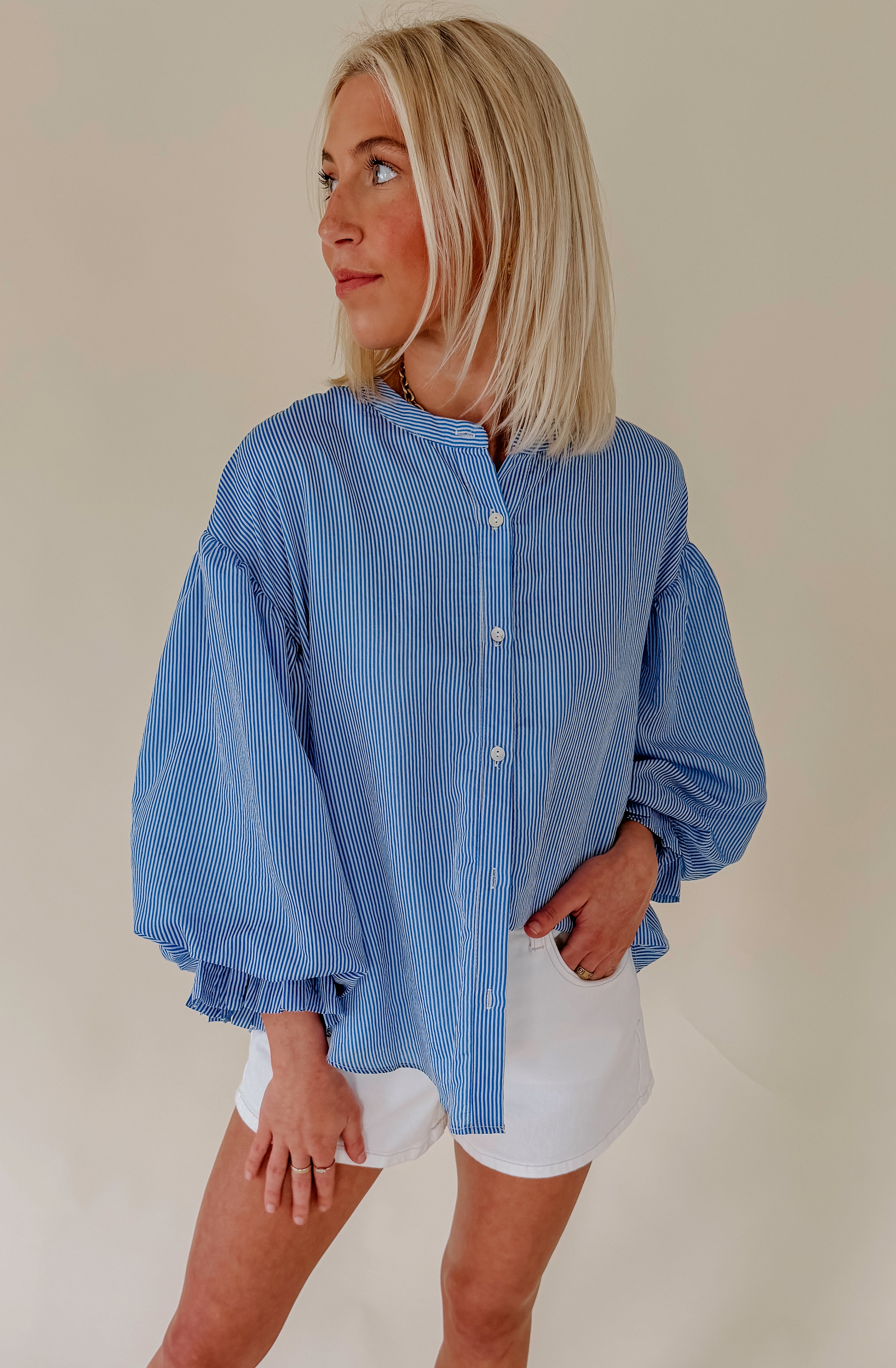 KEEP IT SIMPLE BUTTONED BLOUSE