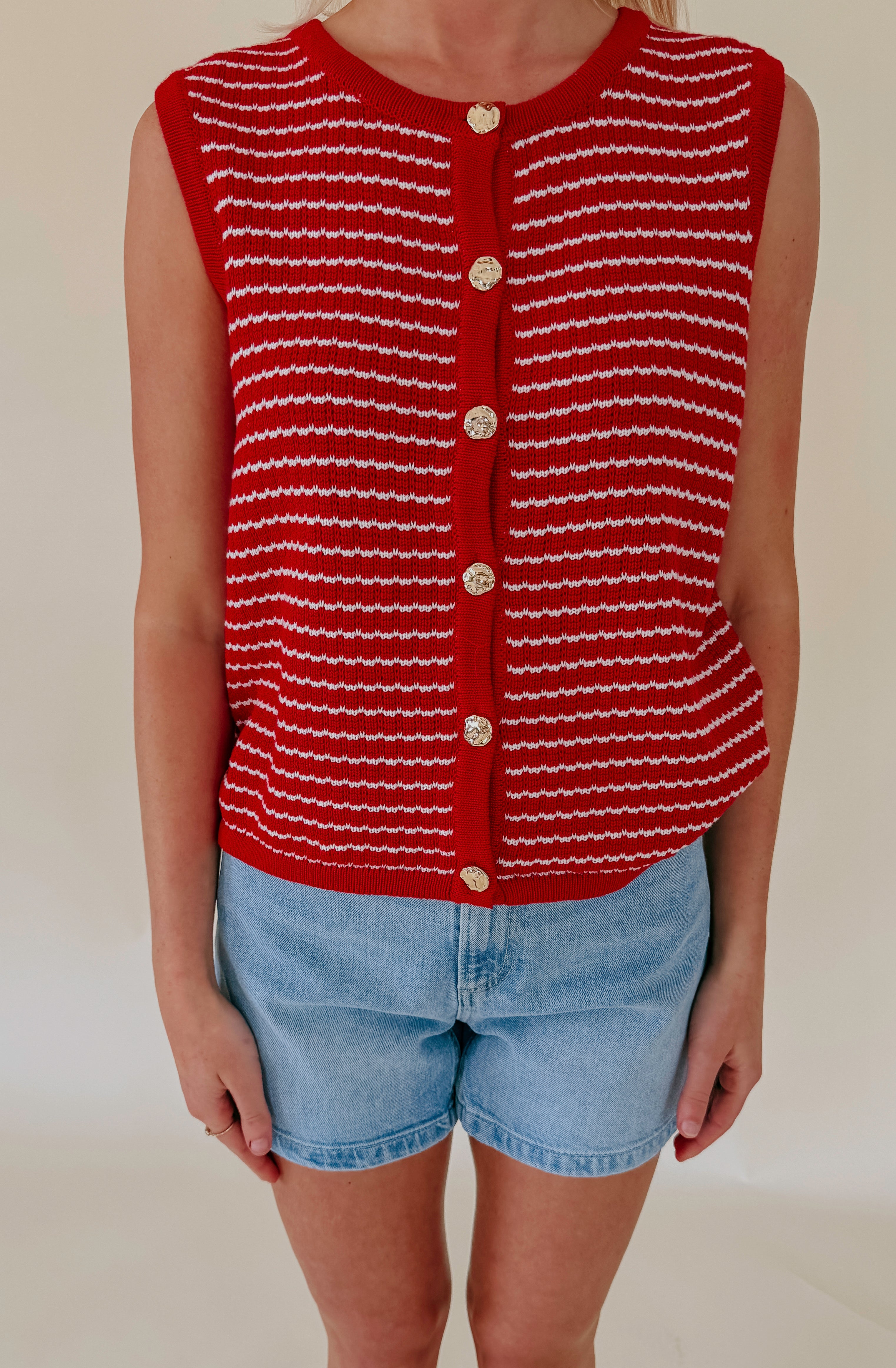 THE BRIDGET STRIPED SWEATER TANK