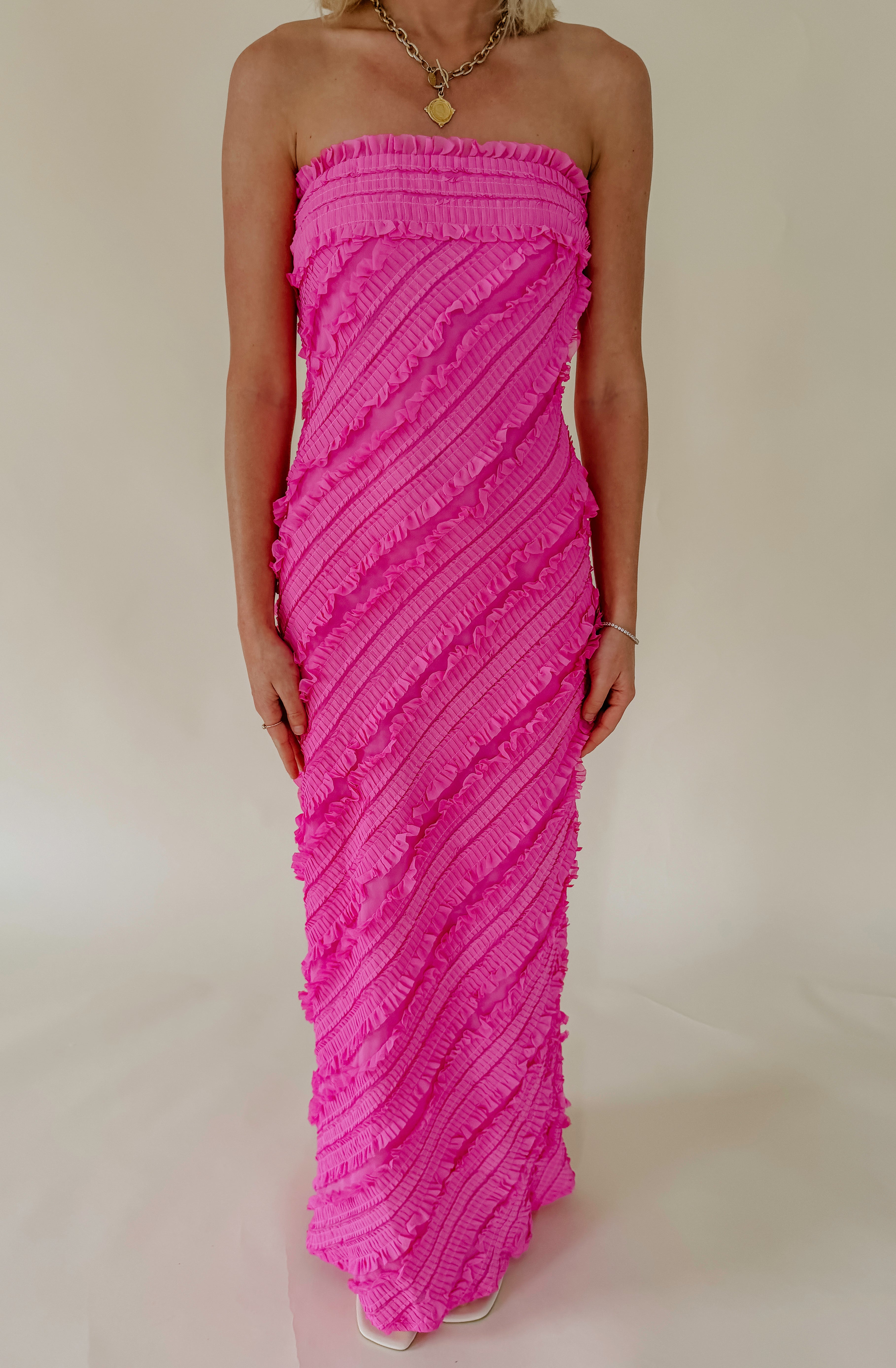 THE ISABELLA TEXTURED MIDI DRESS