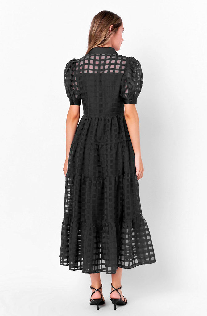 COCKTAIL HOUR ORGANZA MIDI DRESS