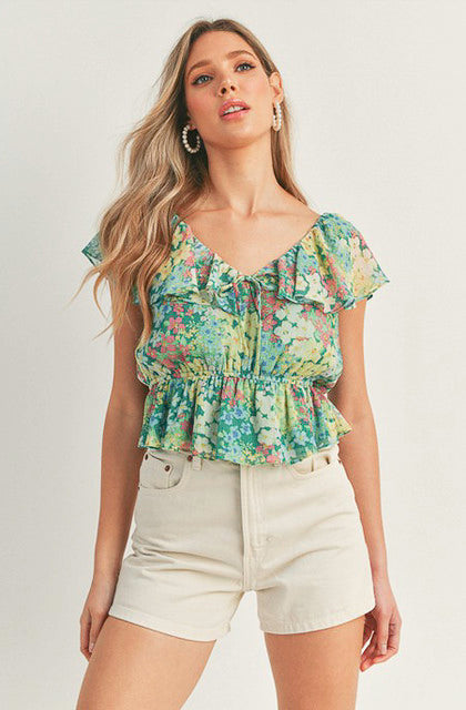 GOIN WITH IT FLORAL TOP