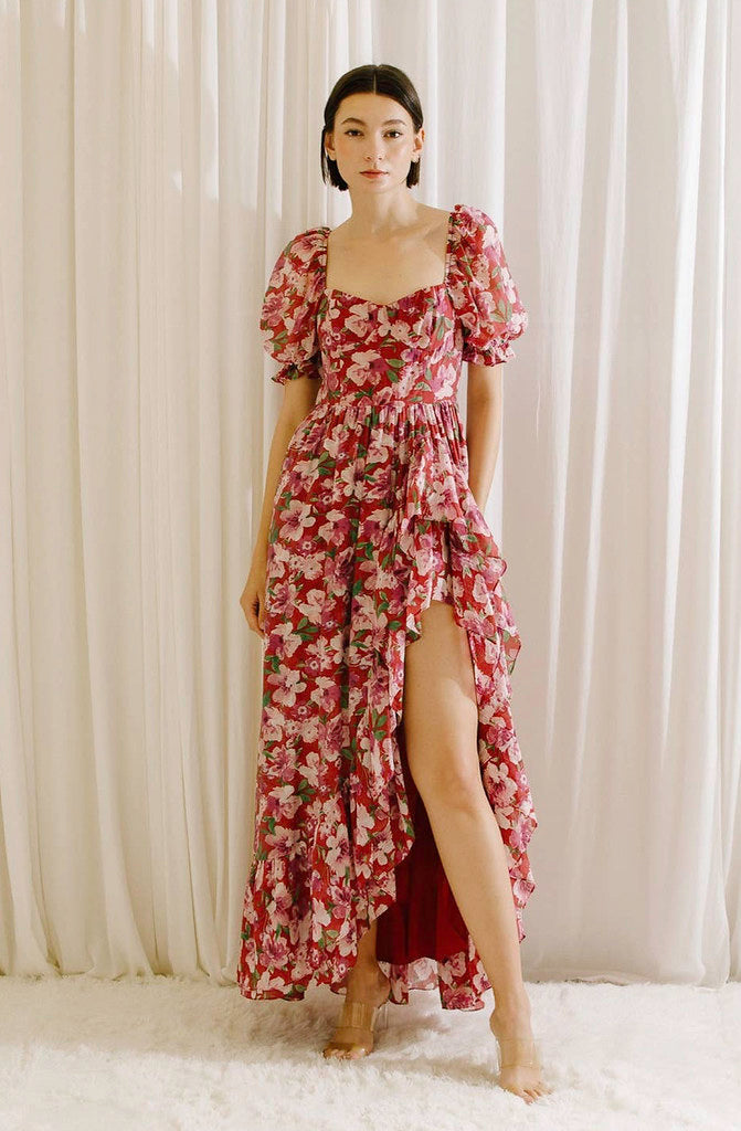 FALL FLORALS MAXI DRESS