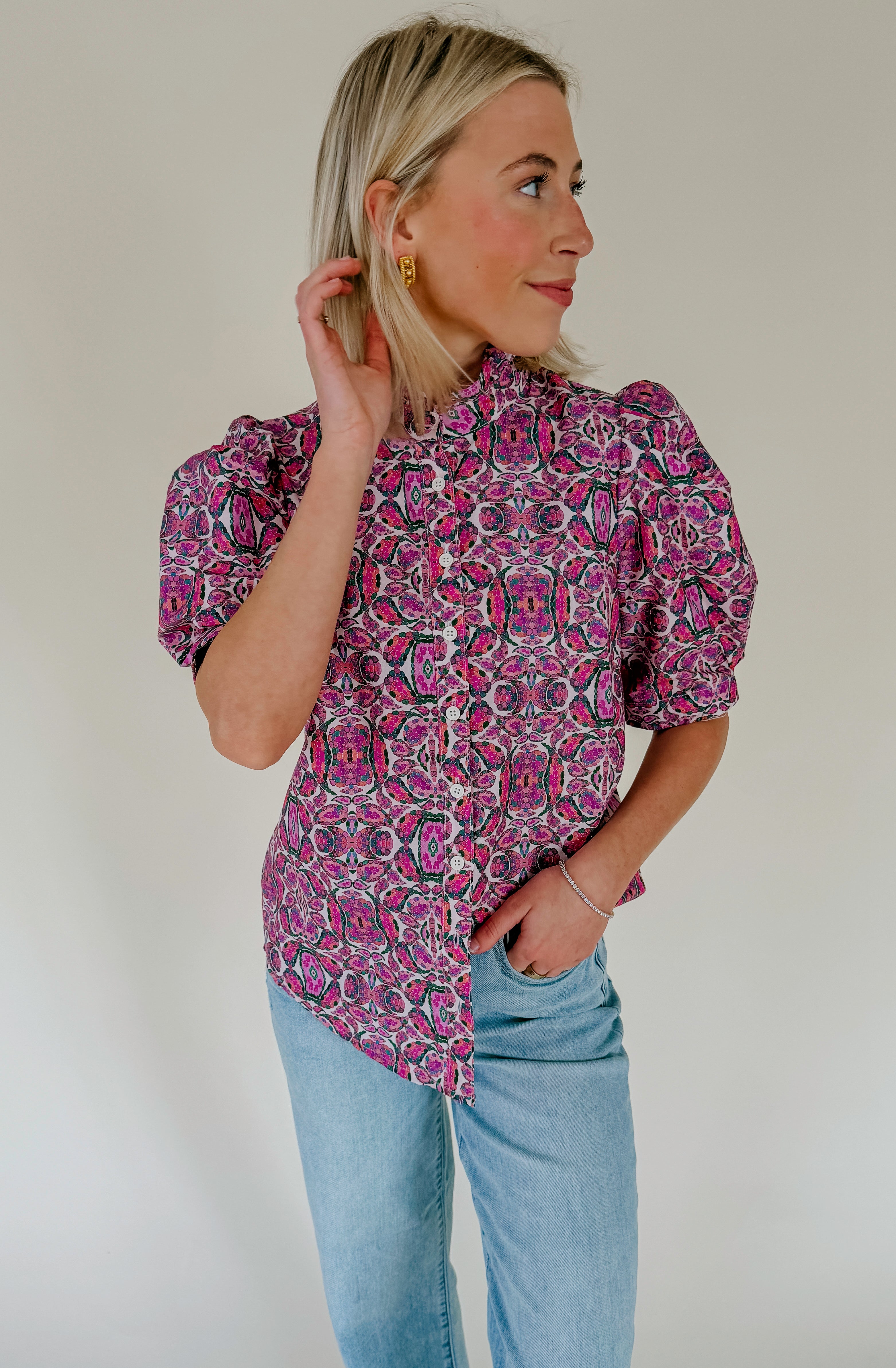 KENNEDY BUTTONED BLOUSE