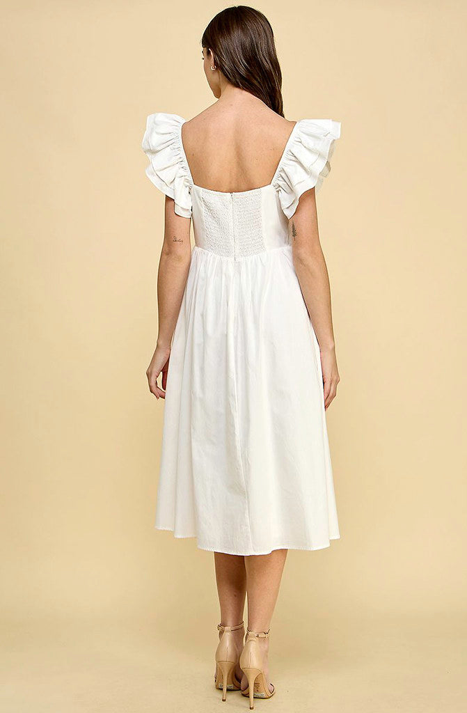 DOWN THE AISLE MIDI DRESS