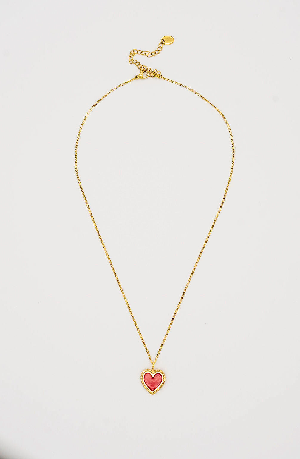 BRENDA GRANDS RED HEART REVERSIBLE NECKLACE