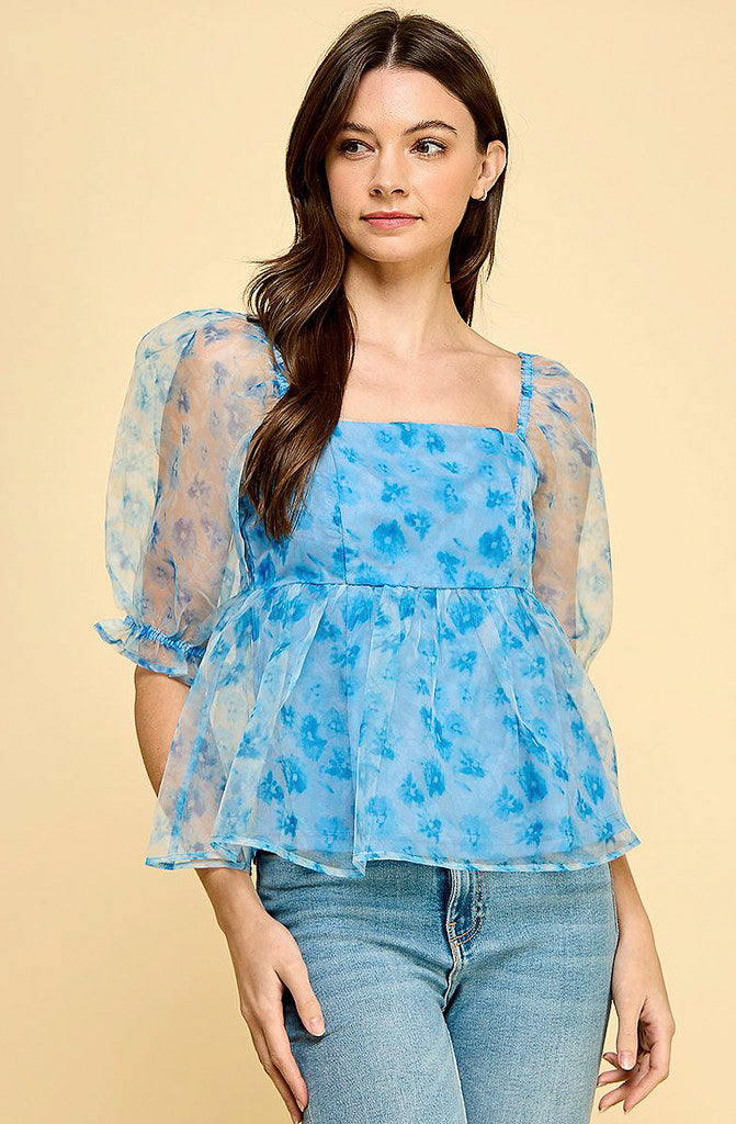 WATERCOLOR BABYDOLL TOP