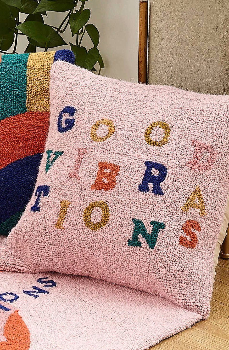 GOOD VIBRATIONS HOOK PILLOW