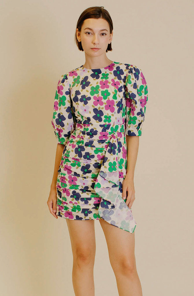 THE SASHA RUCHED MINI DRESS