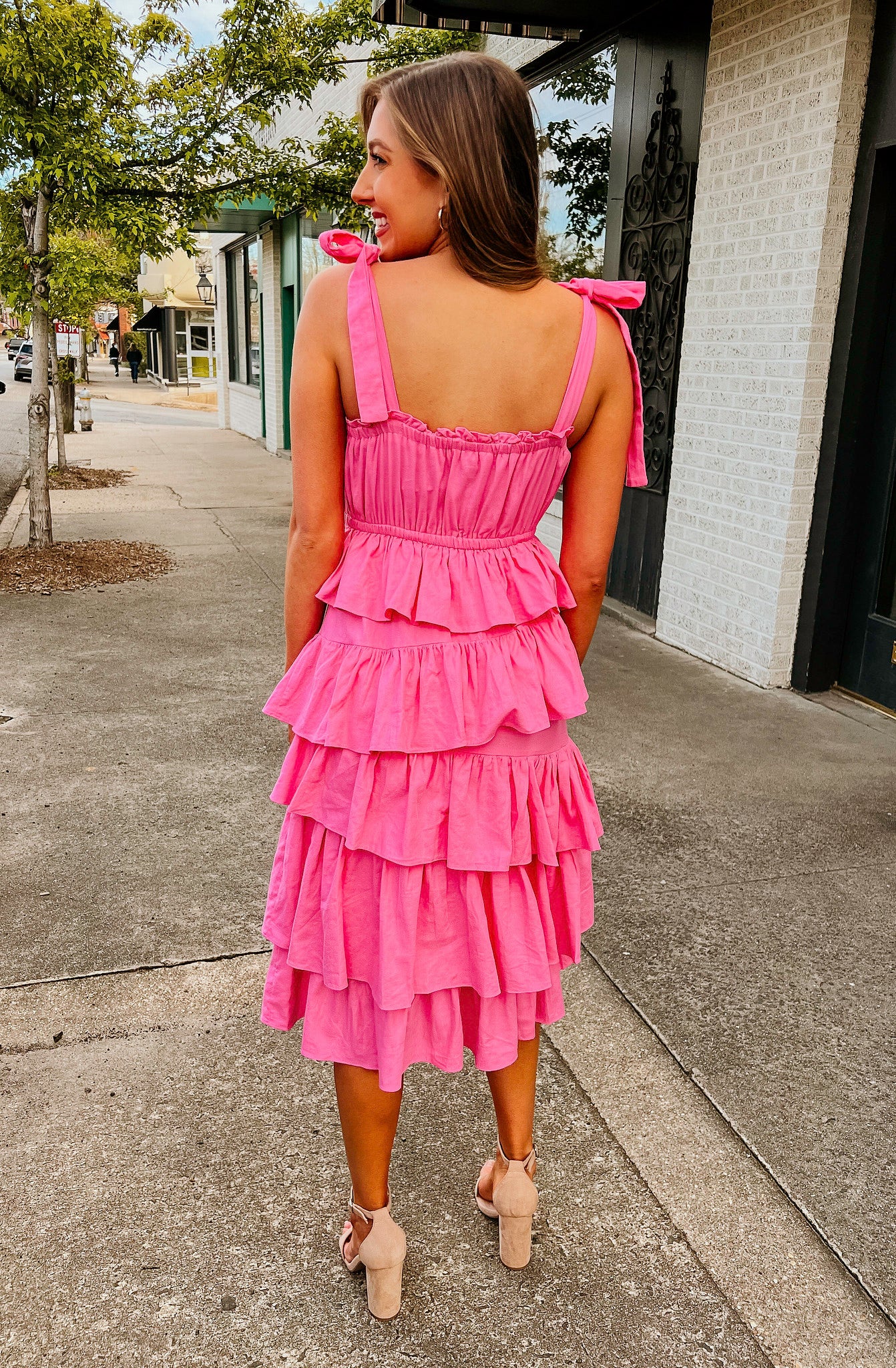 THE RAVEN TIERED MIDI DRESS