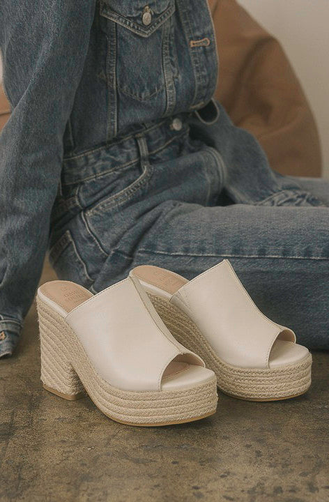 THE MELISSA ESPADRILLE PLATFORM SLIDE