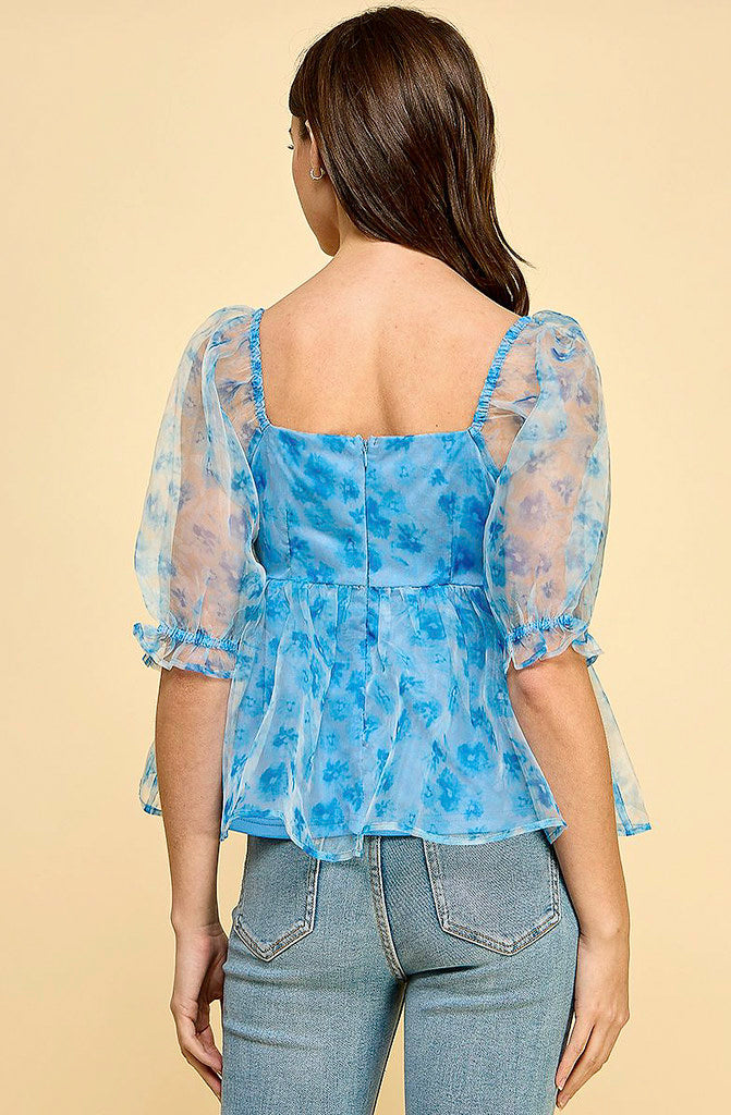 WATERCOLOR BABYDOLL TOP