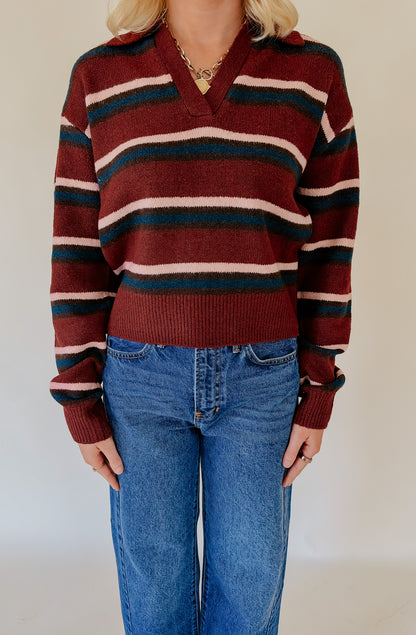 DAZE LYRIC COLLARED PULLOVER SWEATER