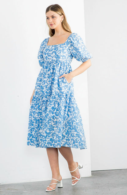 OFF THE COAST MIDI DRESS