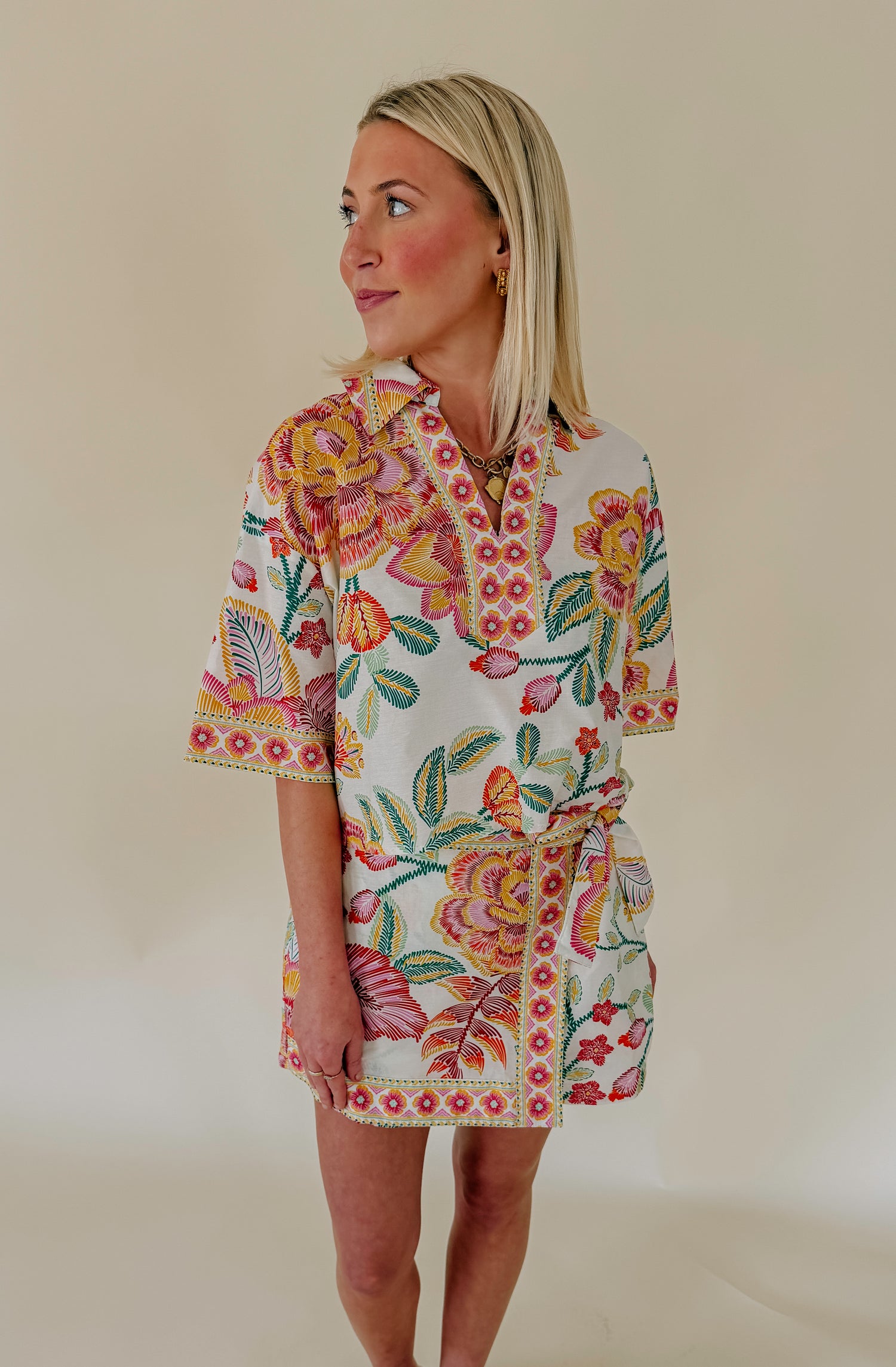 PALM ROYALE TIE WAIST SKORT