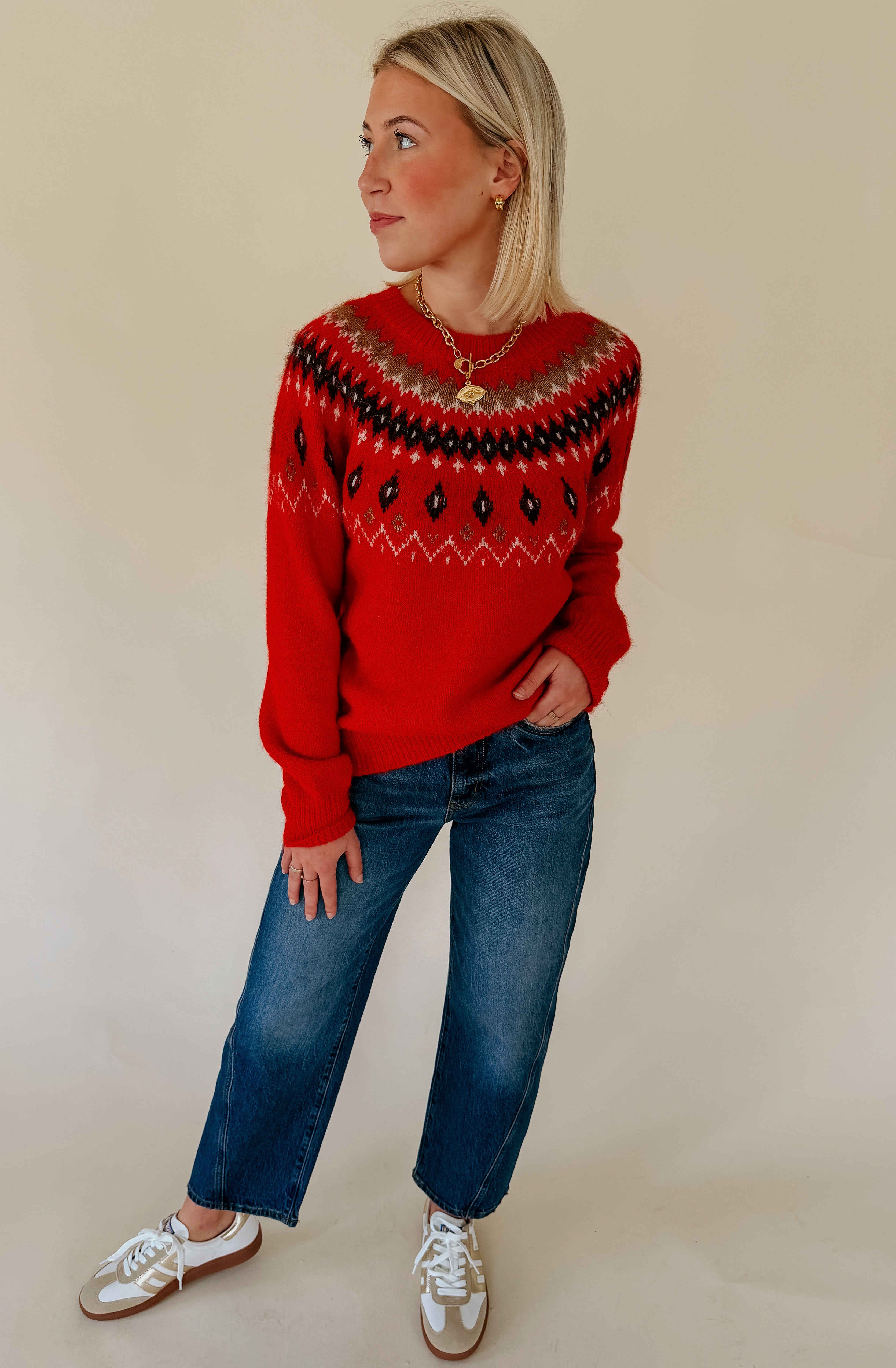 ALL I WANT FAIR ISLE SWEATER