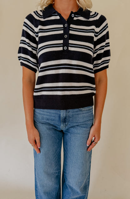 PAIGE BIRCH STRIPED SWEATER TOP