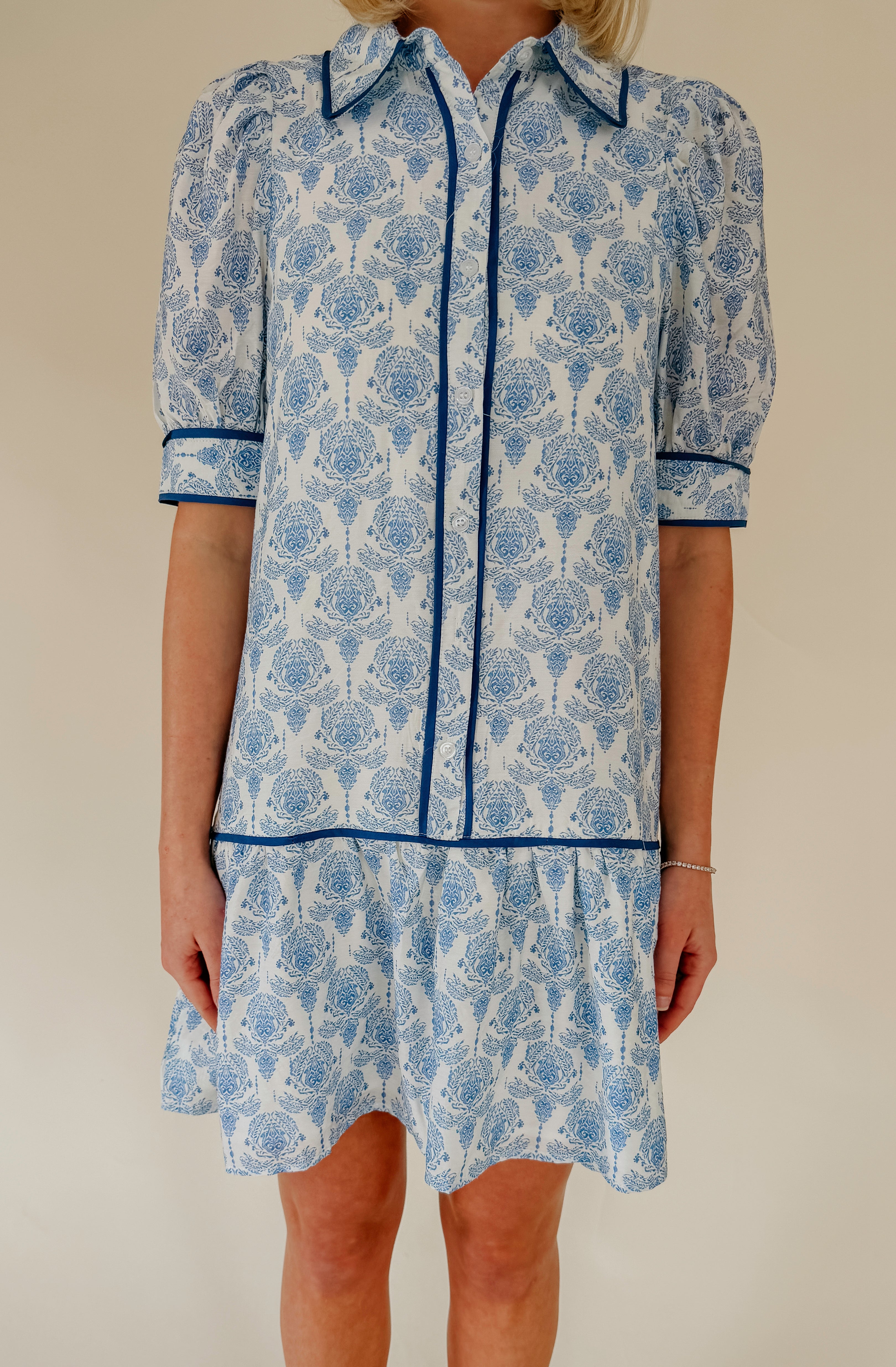 CAPRI BUTTONED MINI DRESS