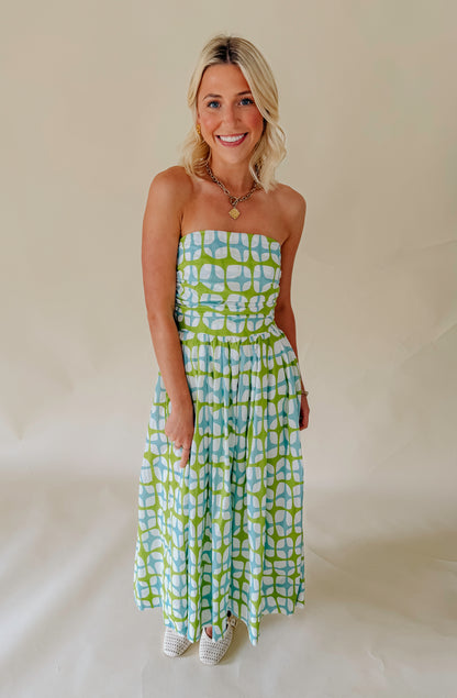 THE WILLA STRAPLESS MIDI DRESS