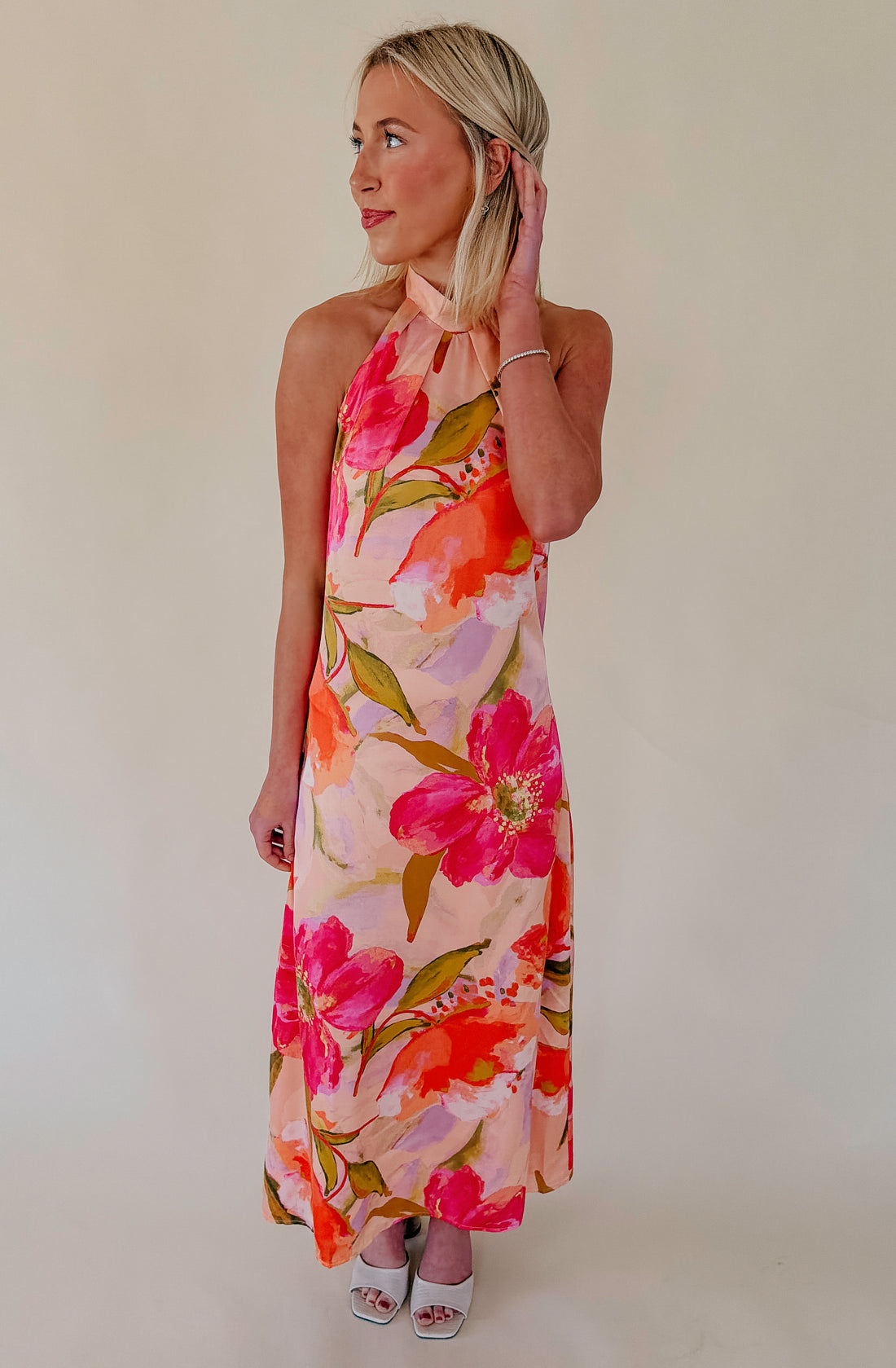 SUMMER NIGHTS HALTER MIDI