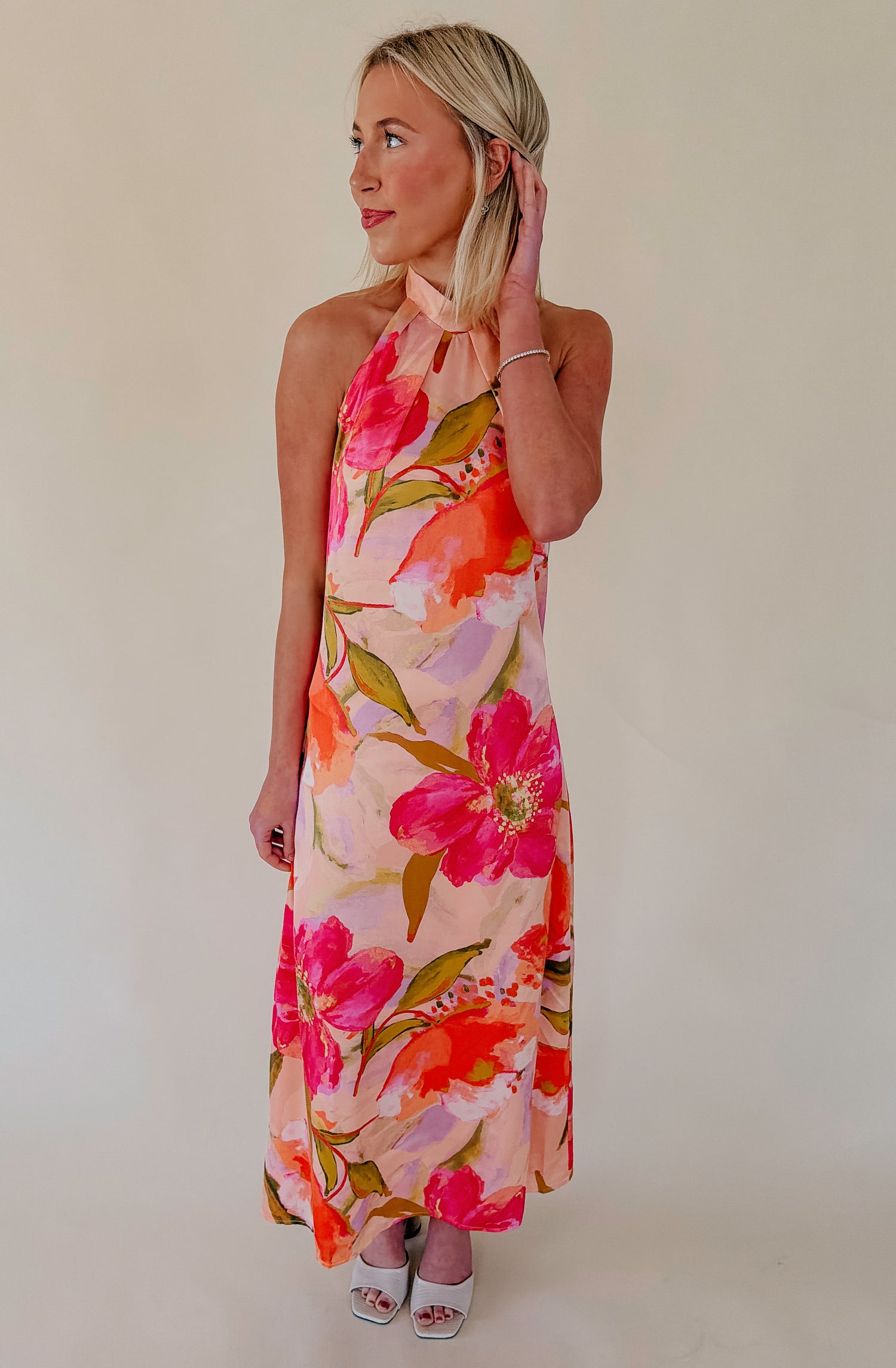 SUMMER NIGHTS HALTER MIDI