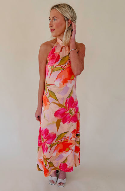 SUMMER NIGHTS HALTER MIDI