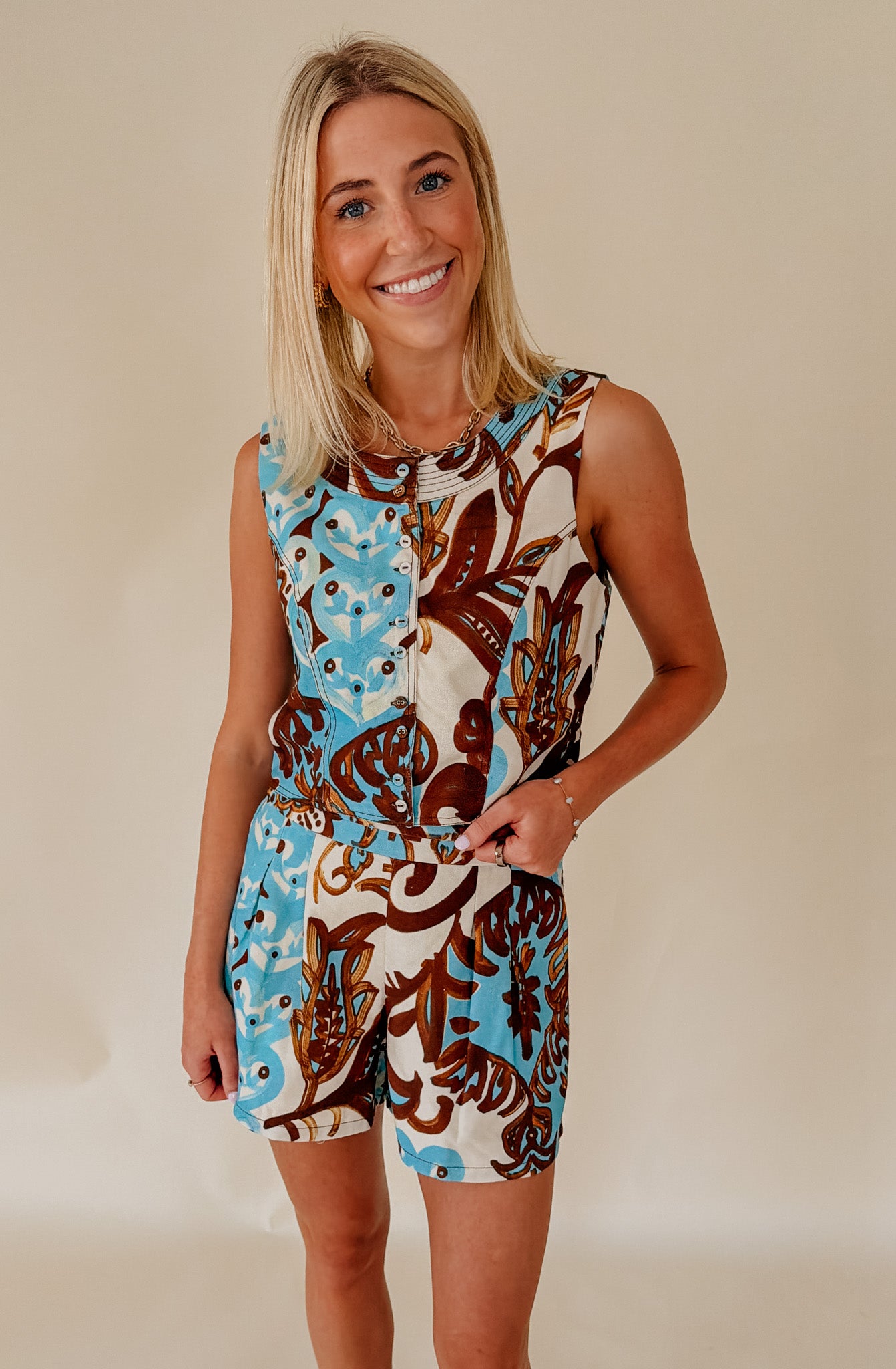 CIEBON AMALFI BUTTONED TOP