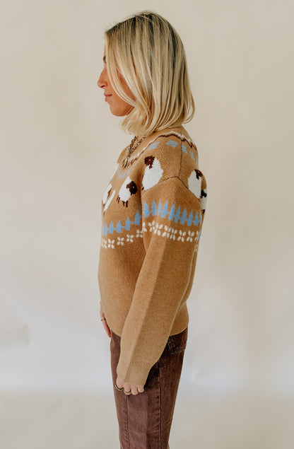 ENGLISH FACTORY SHEEP FAIR ISLE SWEATER