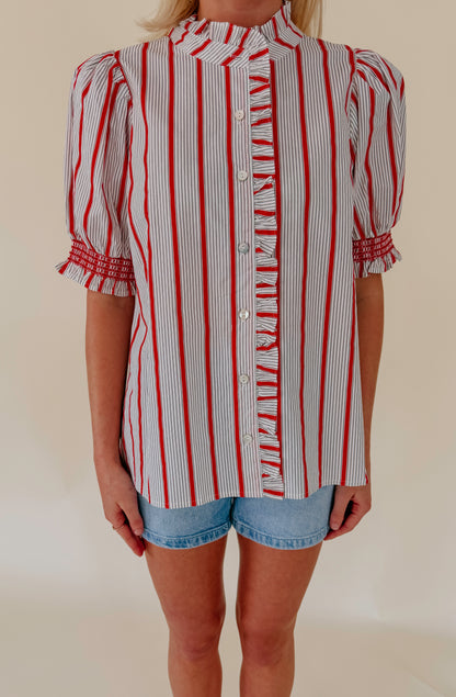 TIME FOR YOU BUTTONED BLOUSE