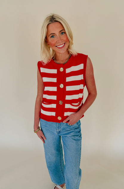 STRIPED TO PERFECT SWEATER TANK