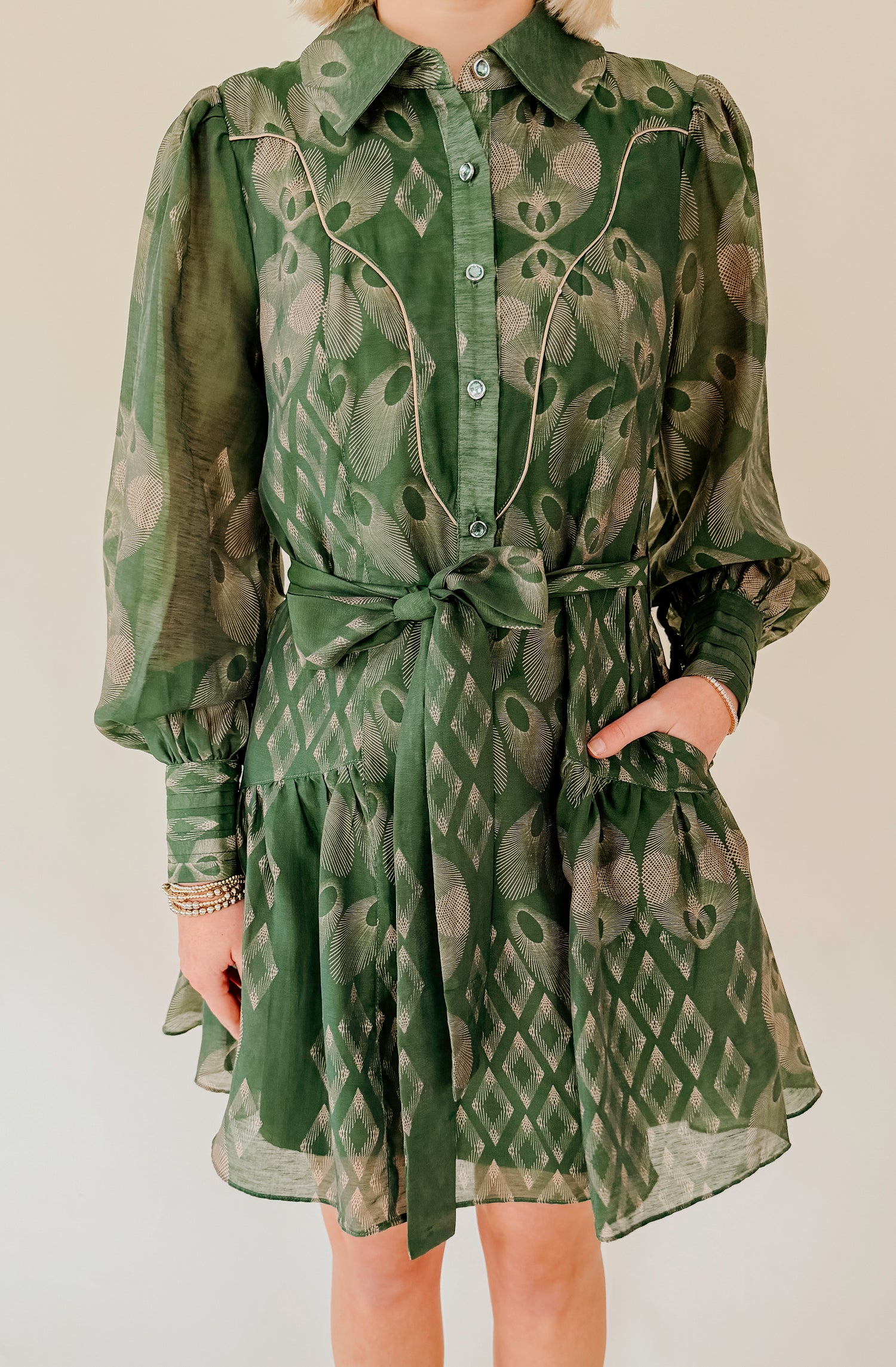 CIEBON ABBOTT PRINTED MINI DRESS