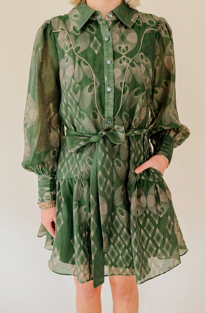 CIEBON ABBOTT PRINTED MINI DRESS