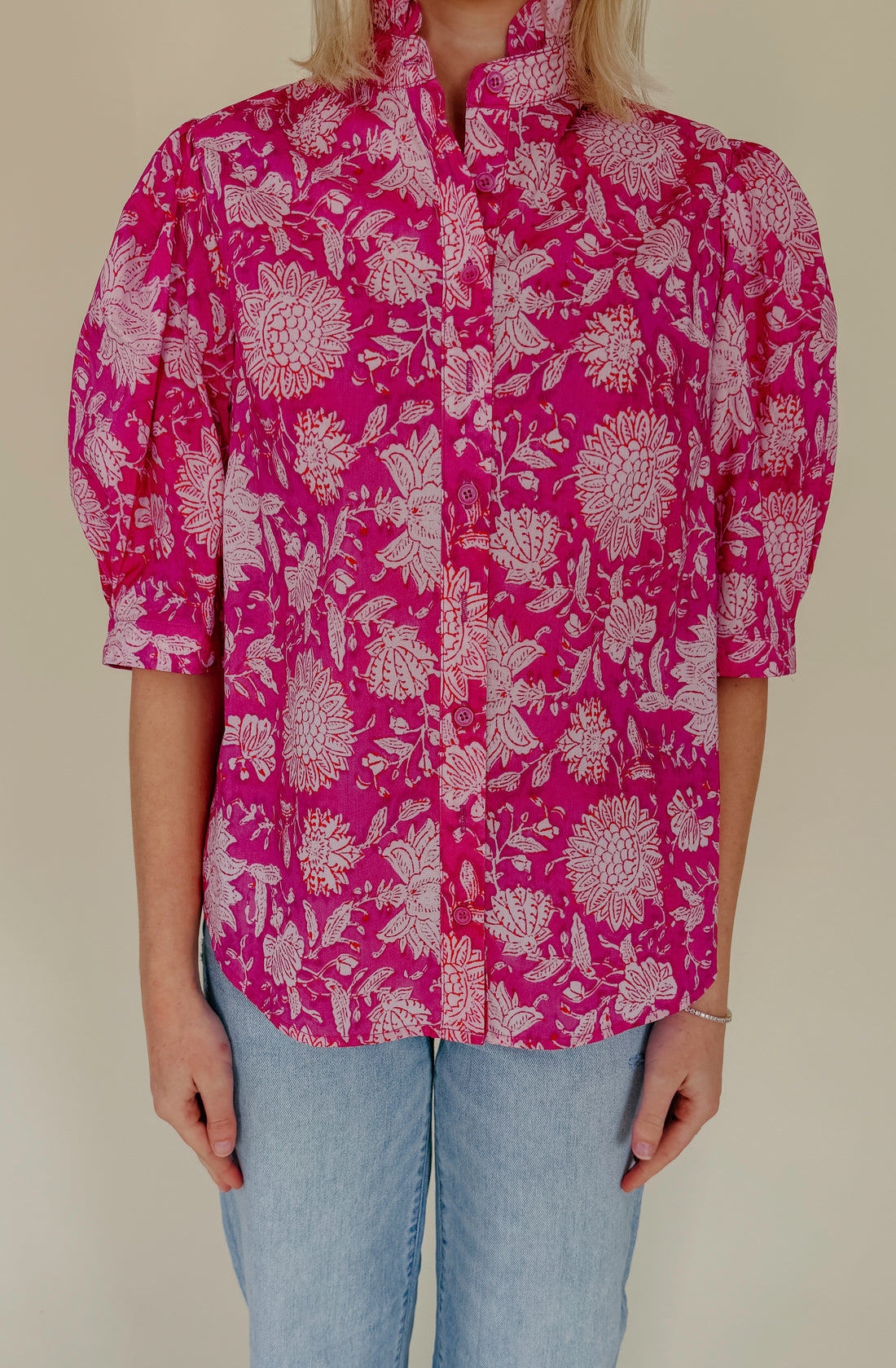 TROPIC CITY FLORAL BLOUSE