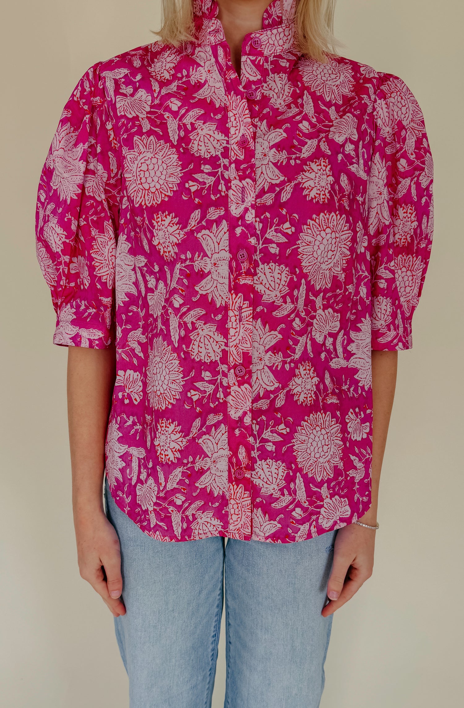 TROPIC CITY FLORAL BLOUSE