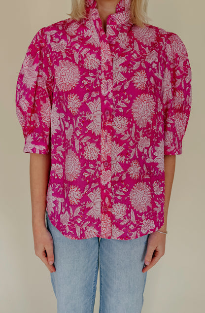 TROPIC CITY FLORAL BLOUSE